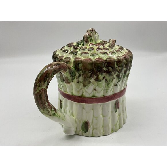 Ceramic Asparagus Vintage Teapot w/ Lid by Seymour Mann Hand Painted Collectible - Picture 9 of 16